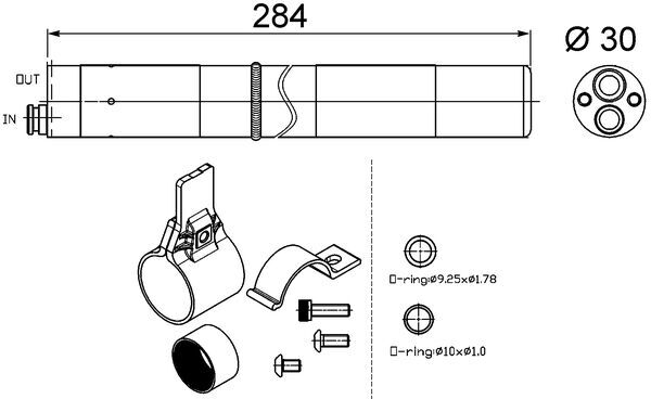 Mahle AD251000S - Dryer, air conditioning