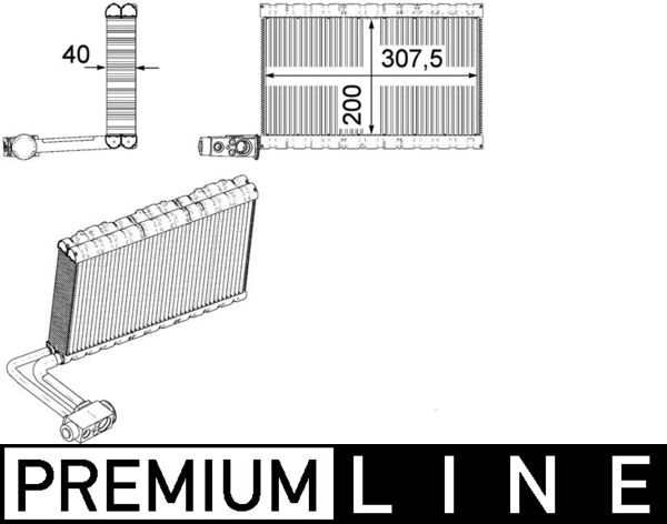 Mahle AE109000P - Evaporator, air conditioning