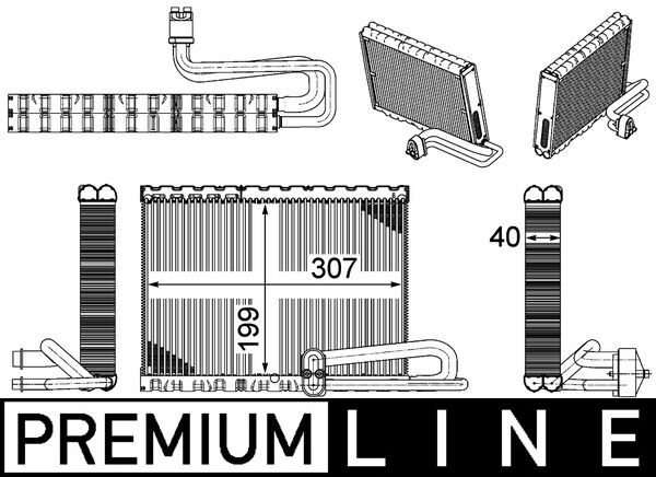 Mahle AE121000P - Evaporator, air conditioning