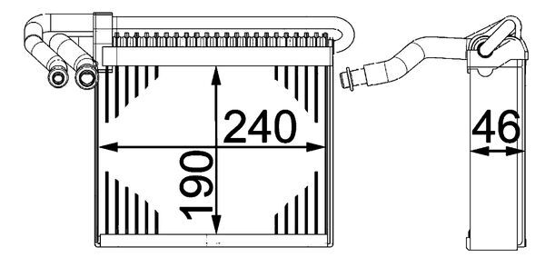 Mahle AE70000P - Evaporator, air conditioning