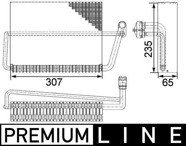 Mahle AE83000P - Evaporator, air conditioning