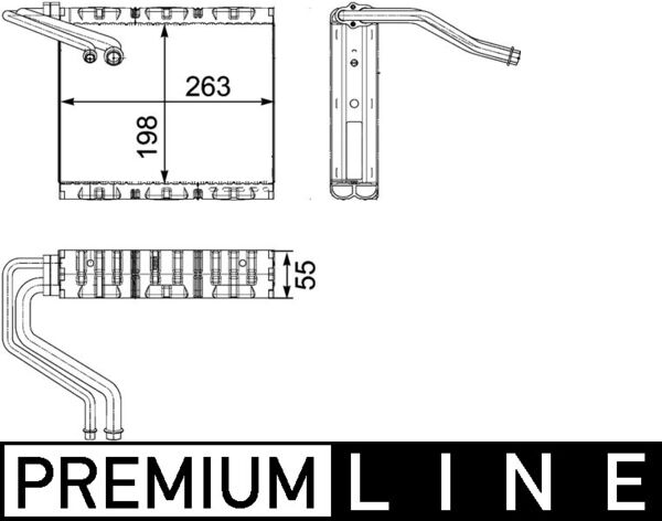 Mahle AE85000P - Evaporator, air conditioning