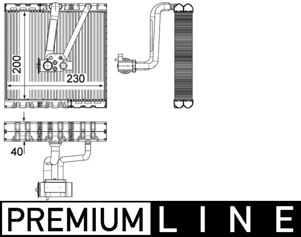 Mahle AE93000P - Evaporator, air conditioning