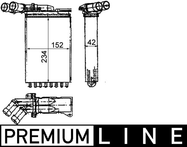 Mahle AH116000P - Heat Exchanger, interior heating