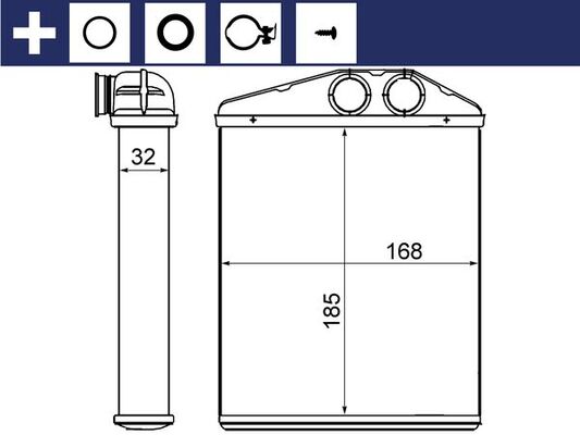 Mahle AH13000S - Heat Exchanger, interior heating