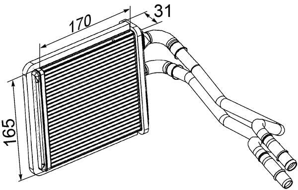 Mahle AH198000P - Heat Exchanger, interior heating