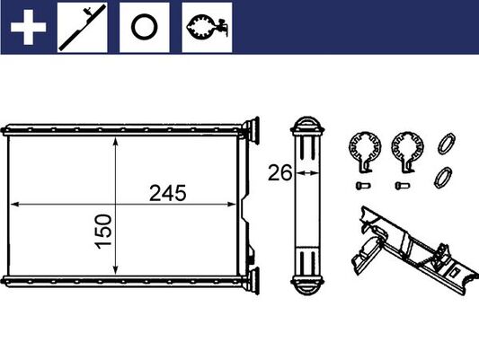Mahle AH242000S - Heat Exchanger, interior heating