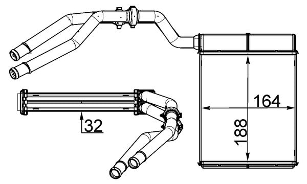 Mahle AH257000S - Heat Exchanger, interior heating