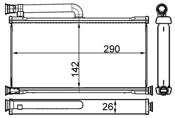 Mahle AH261000S - Heat Exchanger, interior heating