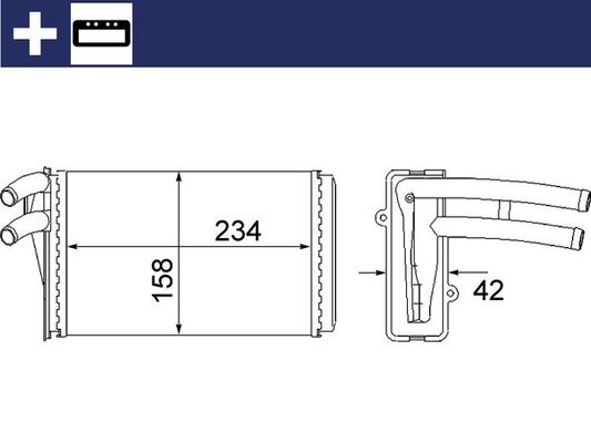 Mahle AH54000S - Heat Exchanger, interior heating