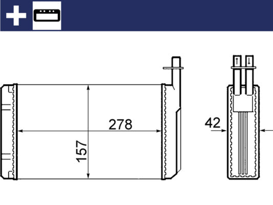 Mahle AH68000S - Heat Exchanger, interior heating