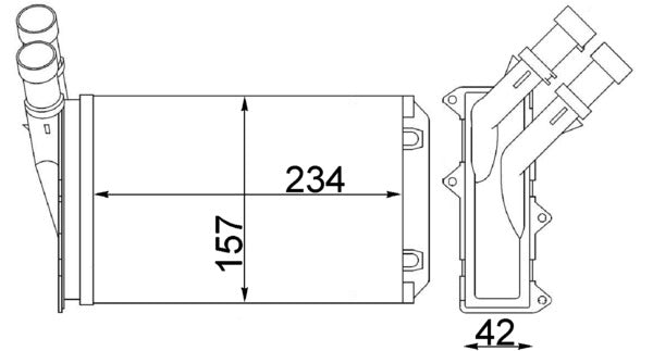 Mahle AH83000S - Heat Exchanger, interior heating