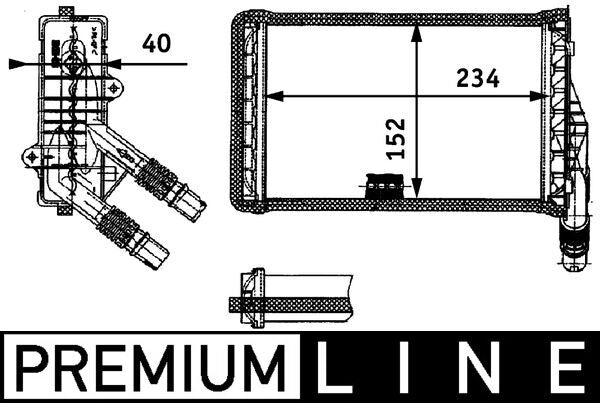 Mahle AH85000P - Heat Exchanger, interior heating