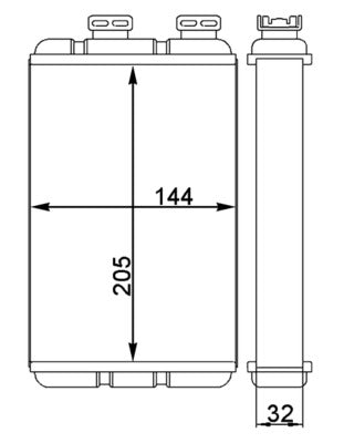 Mahle AH86000S - Heat Exchanger, interior heating