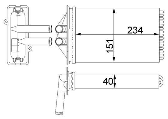 Mahle AH92000S - Heat Exchanger, interior heating
