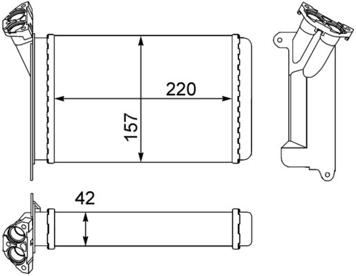 Mahle AH95000S - Heat Exchanger, interior heating