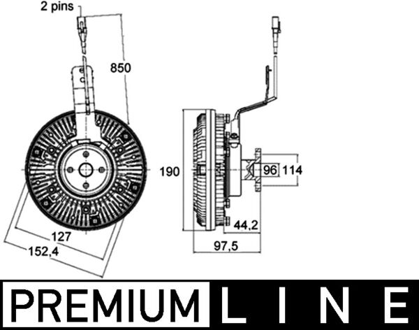 Mahle CFC136000P - Clutch, radiator fan