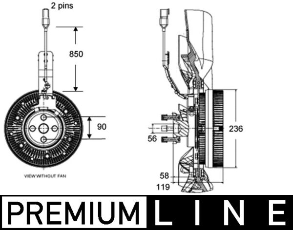 Mahle CFC139000P - Clutch, radiator fan