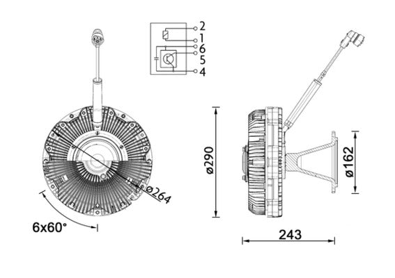 Mahle CFC173000P - Clutch, radiator fan
