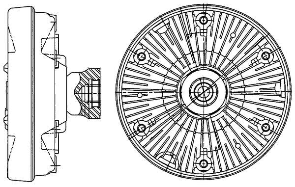 Mahle CFC224000P - Clutch, radiator fan