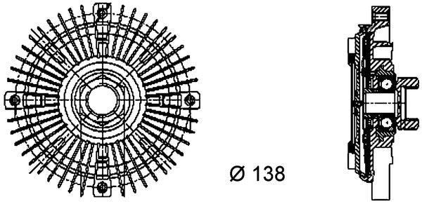 Mahle CFC61000P - Clutch, radiator fan