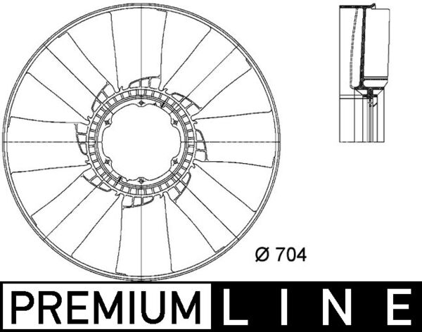 Mahle CFW25000P - Fan Wheel, engine cooling