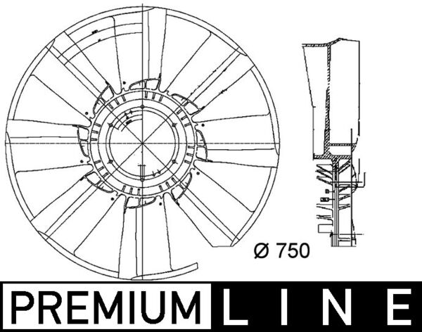 Mahle CFW34000P - Fan Wheel, engine cooling
