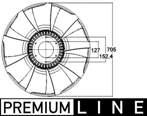 Mahle CFW53000P - Fan Wheel, engine cooling