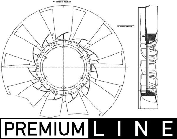 Mahle CFW56000P - Fan Wheel, engine cooling