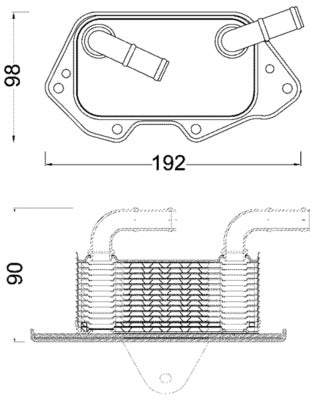 Mahle CLC186000S - Oil Cooler, engine oil