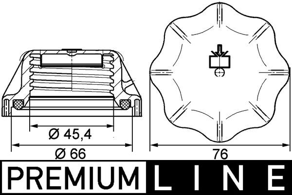 Mahle CRB20000P - Cap, coolant tank