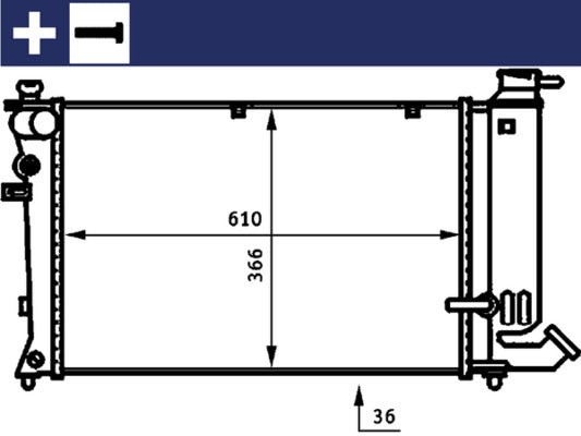 Mahle CR170000S - Radiator, engine cooling