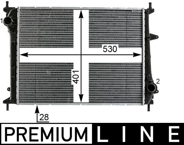 Mahle CR1999000P - Radiator, engine cooling