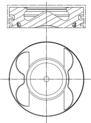 Mahle 001PI00106000 - Piston with rings and pin