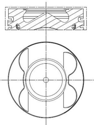Mahle 001PI00107002 - Piston with rings and pin