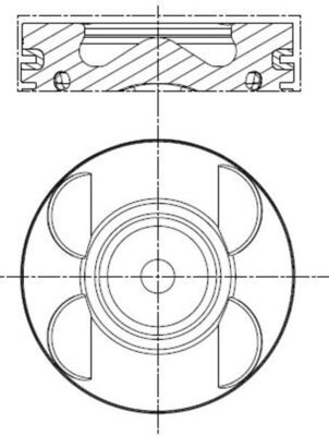 Mahle 001PI00183000 - Piston with rings and pin