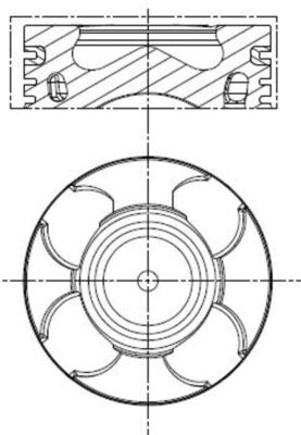 Mahle 011PI00100000 - Piston with rings and pin