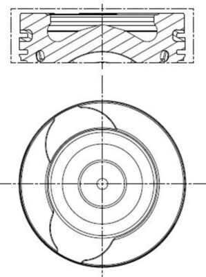 Mahle 021PI00128000 - Piston with rings and pin