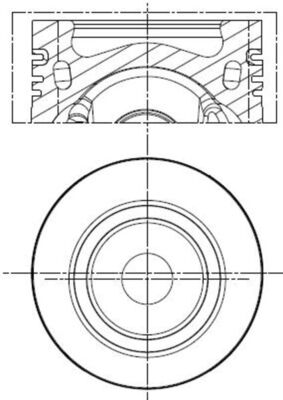 Mahle 028PI00154000 - Piston with rings and pin