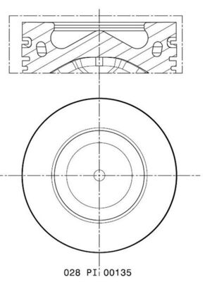 Mahle 028PI00135000 - Piston with rings and pin