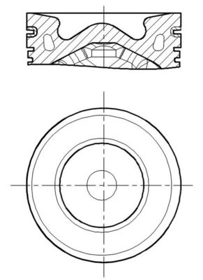 Mahle 013PI00155001 - Piston with rings and pin