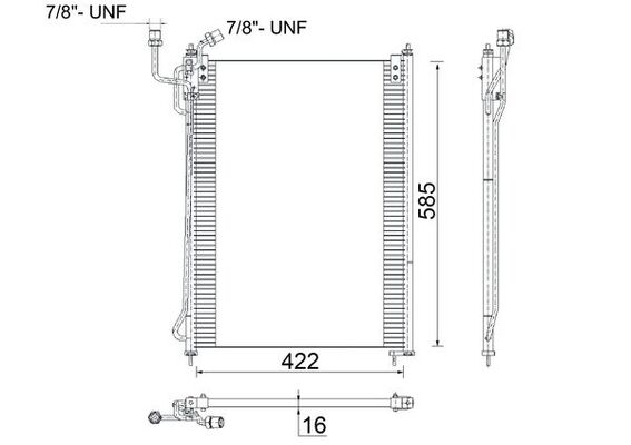 Mahle AC285000S - Condenser, air conditioning