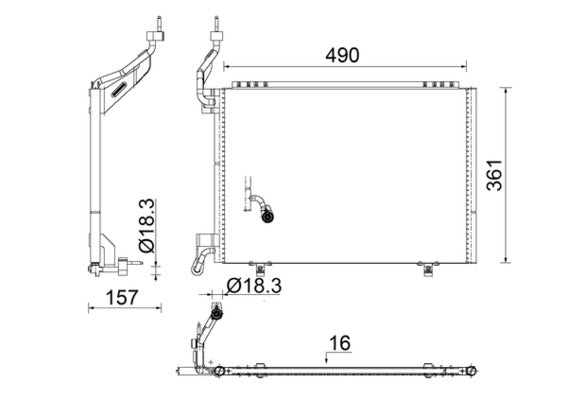 Mahle AC848000S - Condenser, air conditioning