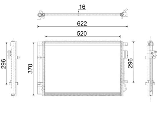 Mahle AC919000P - Condenser, air conditioning