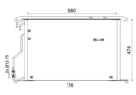 Mahle AC947000S - Condenser, air conditioning