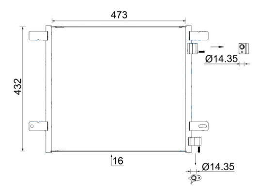 Mahle AC950000S - Condenser, air conditioning