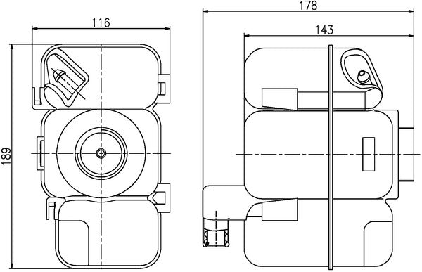 Mahle CRT206000S - Expansion Tank, coolant