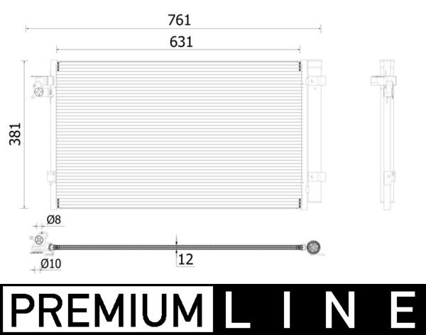 Mahle AC896000P - Condenser, air conditioning