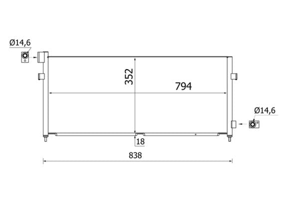 Mahle AC964000S - Condenser, air conditioning