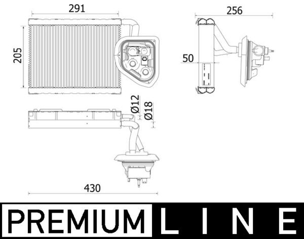 Mahle AE159000P - Evaporator, air conditioning
